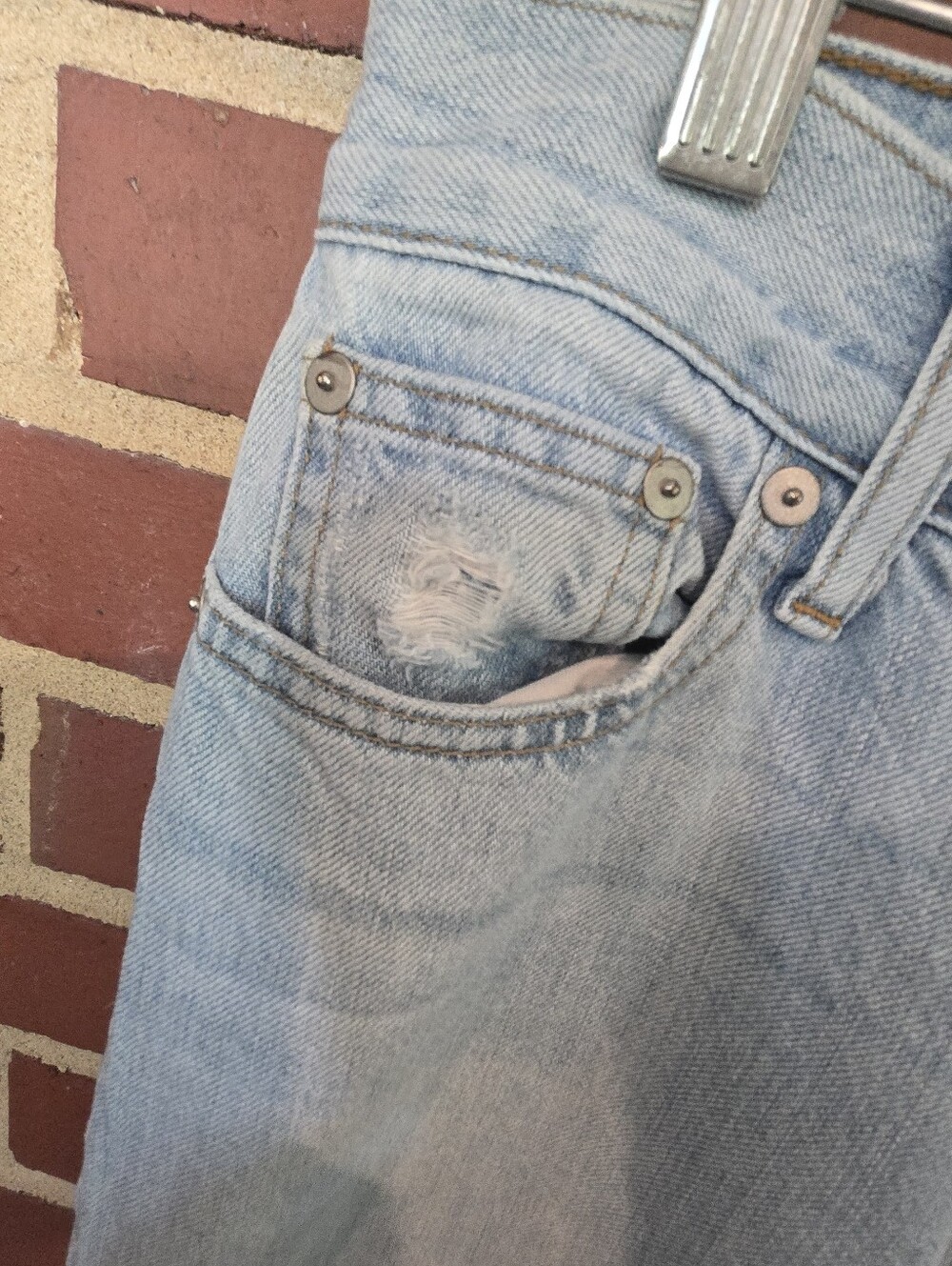 Madewell The Perfect Summer Jean Light Wash Straight Leg Jeans Size 26 - Picture 5 of 9